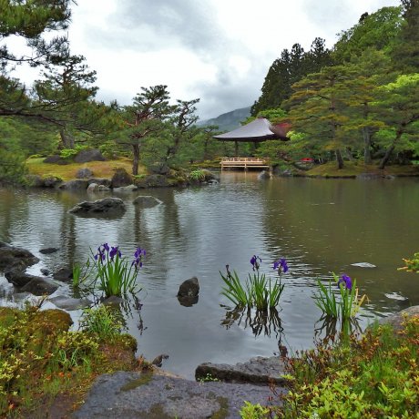 Joraku-en à Fukushima Sous la Pluie Joraku-en à Fukushima Sous la Pluie